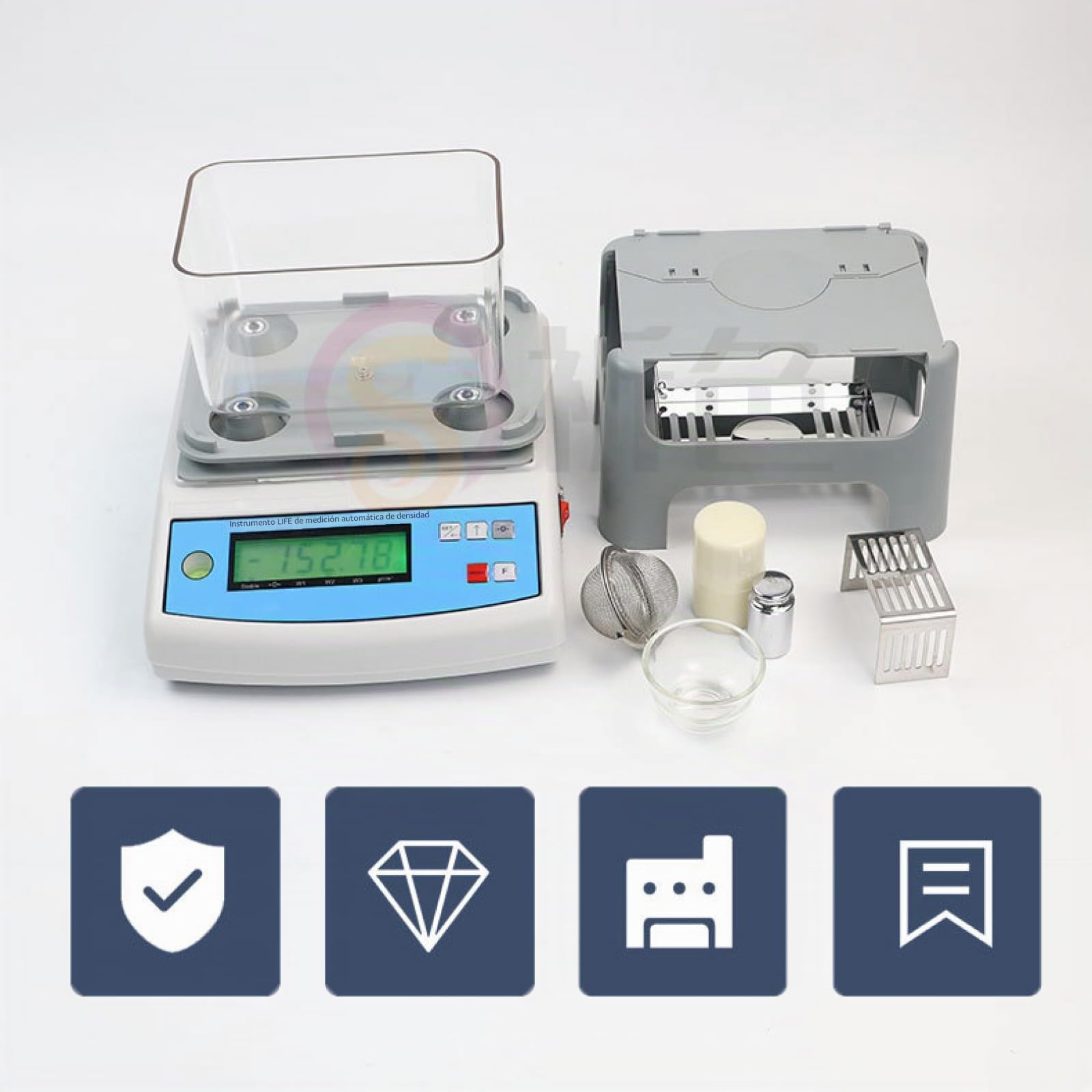 Medidor De Densidad De Oro De Prueba No Destructiva, Prueba Peso Máximo 300g Probador De Pureza De Metales Preciosos Con Pantallas De Pantalla Led, Para Procesamiento De Joyería