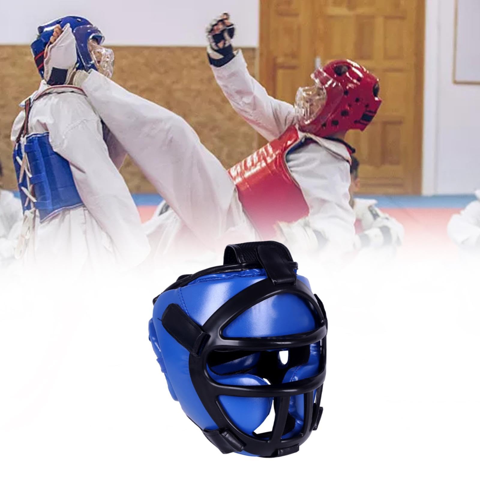 Boks nakrycia głowy unisex przenośny kask do sztuk walki Mma Muay Thai Karate niebieski kolor L