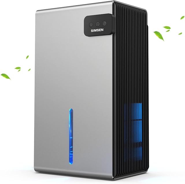SIMSEN 95oz Dehumidifiers for Home, 7000 Cubic Feet(720 sq ft) Quiet Dehumidifier for Home with Drain Hose and 2 Working Modes, Portable Small Dehumidifiers for Bedroom Bathroom Basements Closet RV