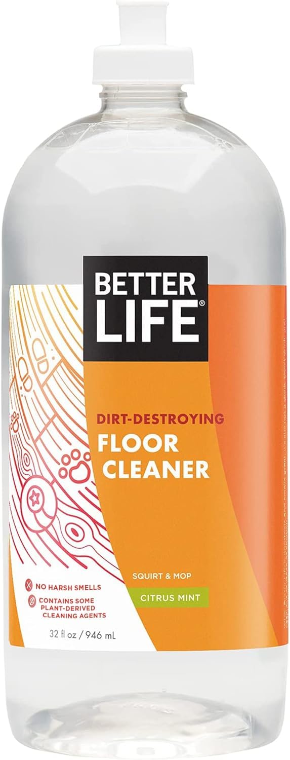 Floor Cleaner - Liquid Multipurpose Cleaner for Wood, Tile, Laminate, Vinyl, Bamboo - Hardwood Floor Cleaner for Mopping - Citrus Mint 32oz