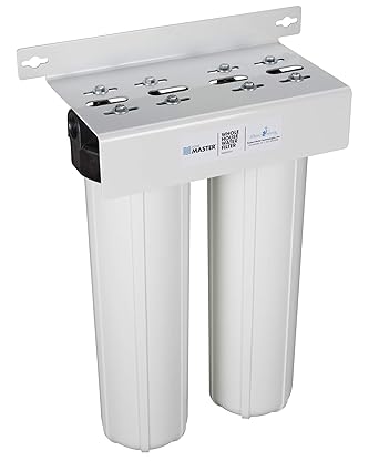 Home Master HMF2SDGC Whole House 2 Stage Water Filtration System with Fine Sediment and Carbon, White