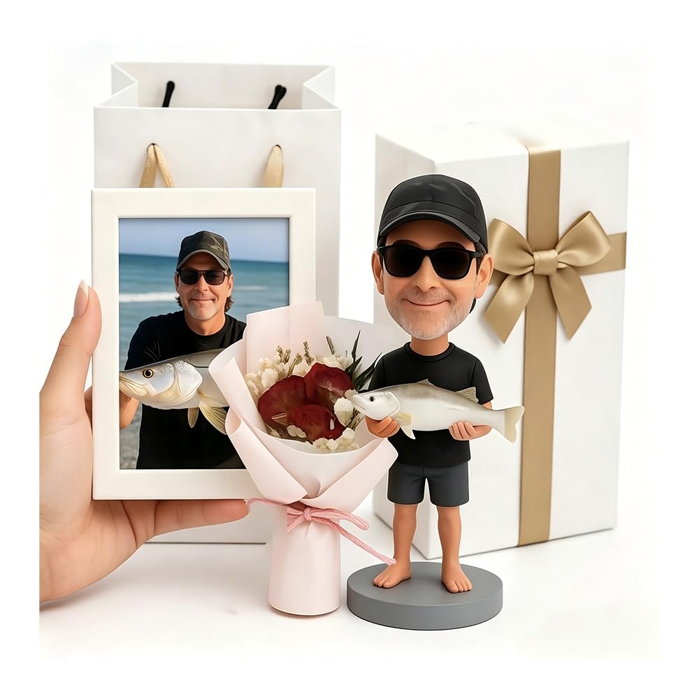 Custom Bobblehead,Personalized Figurine with Custom Skin Tone, Hair, Eyes, Gifts for Birthday, Lovers, Family, Business, Retirement or Graduation Keepsake (Final Approval Preview Before Production) — image 1