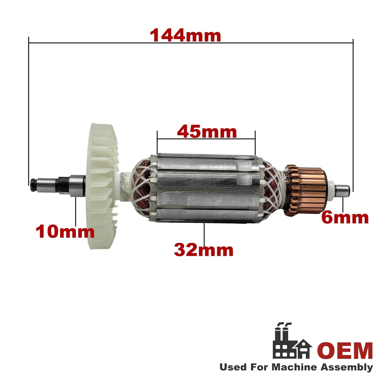 AC 220V 240V 9523 9523NB 9524NB 9525NB Rotor de armadura repuestos for amoladora angular amoladora 517168-0(Armature)