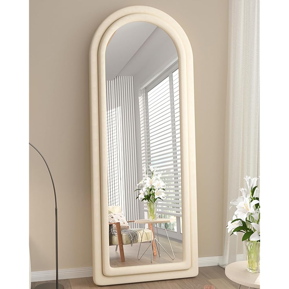 20/mo Finance Floor Mirror, Arched Full Length Mirror with Stand