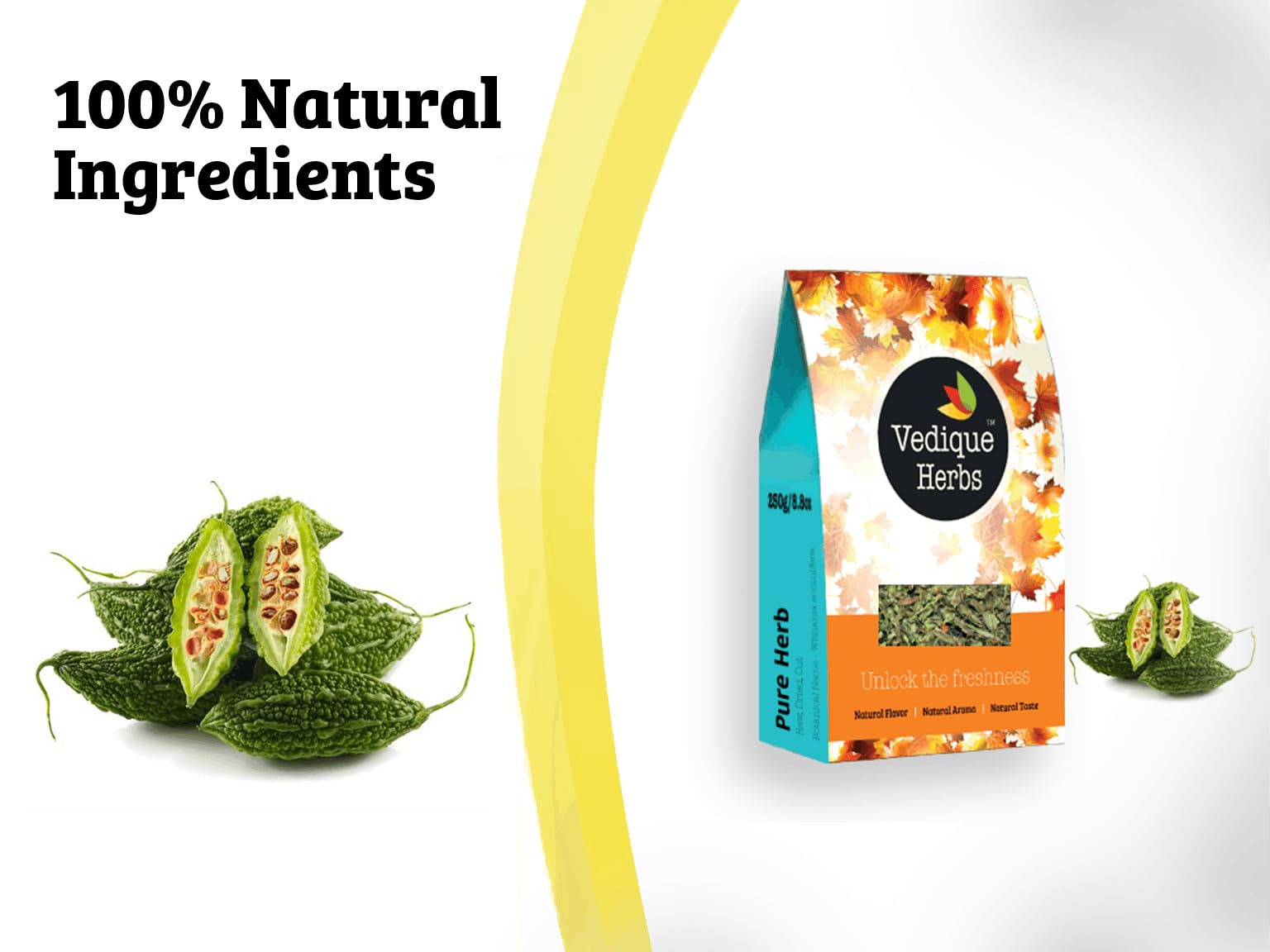 Karela Fruit (Bitterkürbis, Bittermelone) – 250 g | roh, roh, getrocknet, T-Cut | Premiumqualität