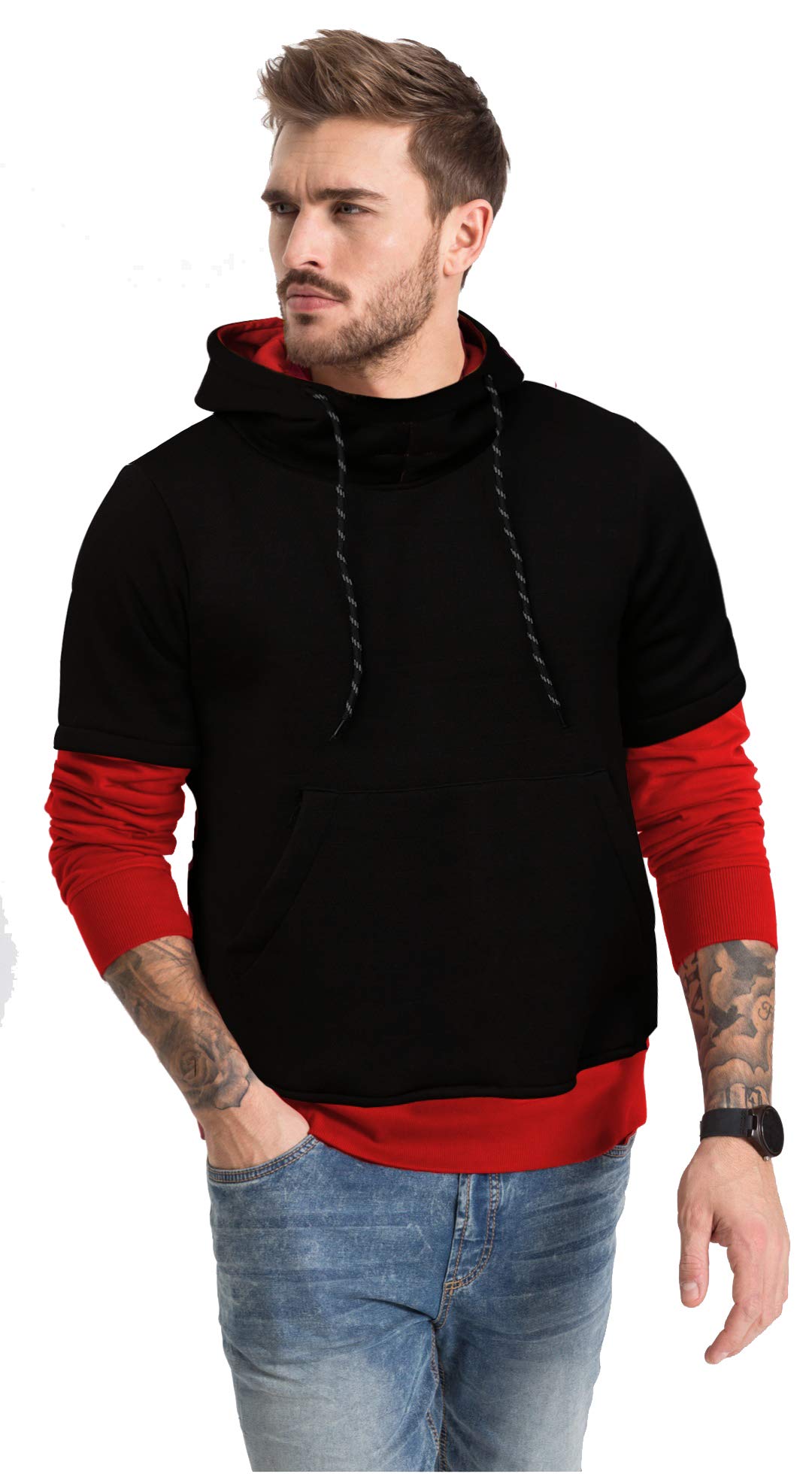 jugular Men's Cotton Cut Sleeve Hooded Sweatshirt-picture-21