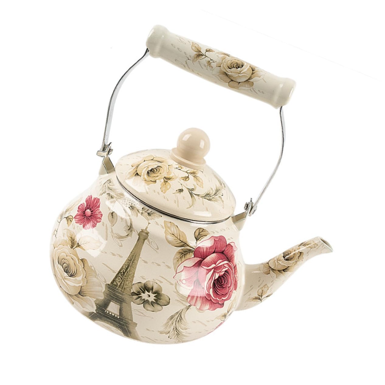 Théière émaillée ménagère forme poire artistique bouilloire cuisine induction
