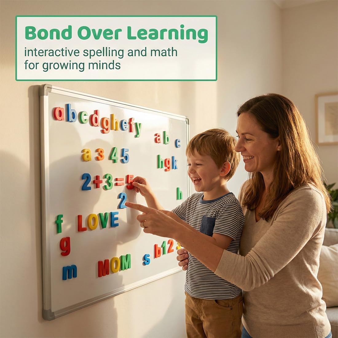 89 Piezas Letras Magnéticas para Niños de Madera Letras magneticas niños, Juego Educativo Montessori, Ideal para Aprender a Leer y Escribir de Forma Divertida, Segura y Creativa Incluye acentos — view 5