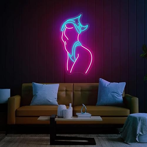 Miniatura 6 de Letrero de neón personalizado para decoración de pared, letrero de luces LED personalizadas para mujer, para decoración del hogar, dormitorio,