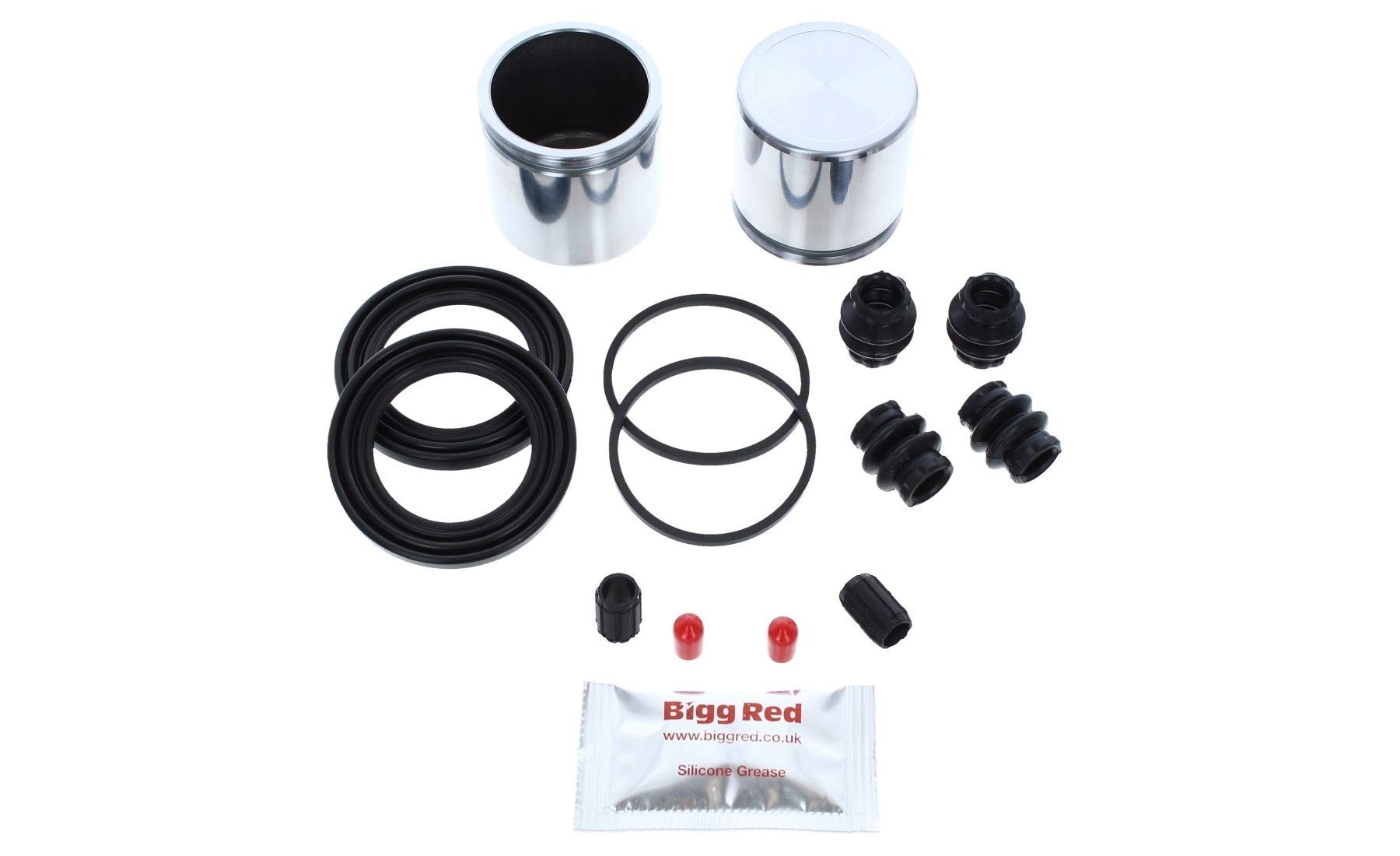 Bigg Red - Front Brake Caliper Repair Seal Kit and Pistons - BRKP390