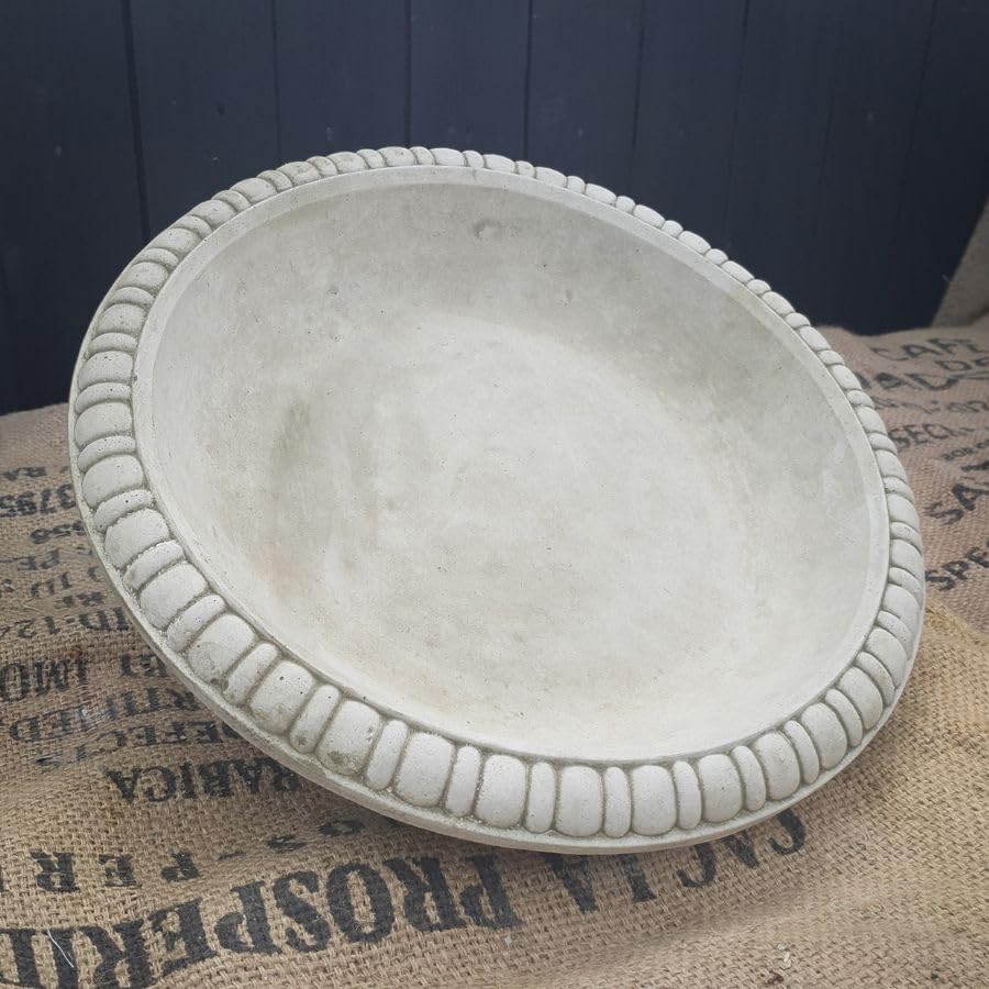 Estatua de piedra de repuesto para baño de pájaros, tapa grande, comedero vintage para jardín al aire libre