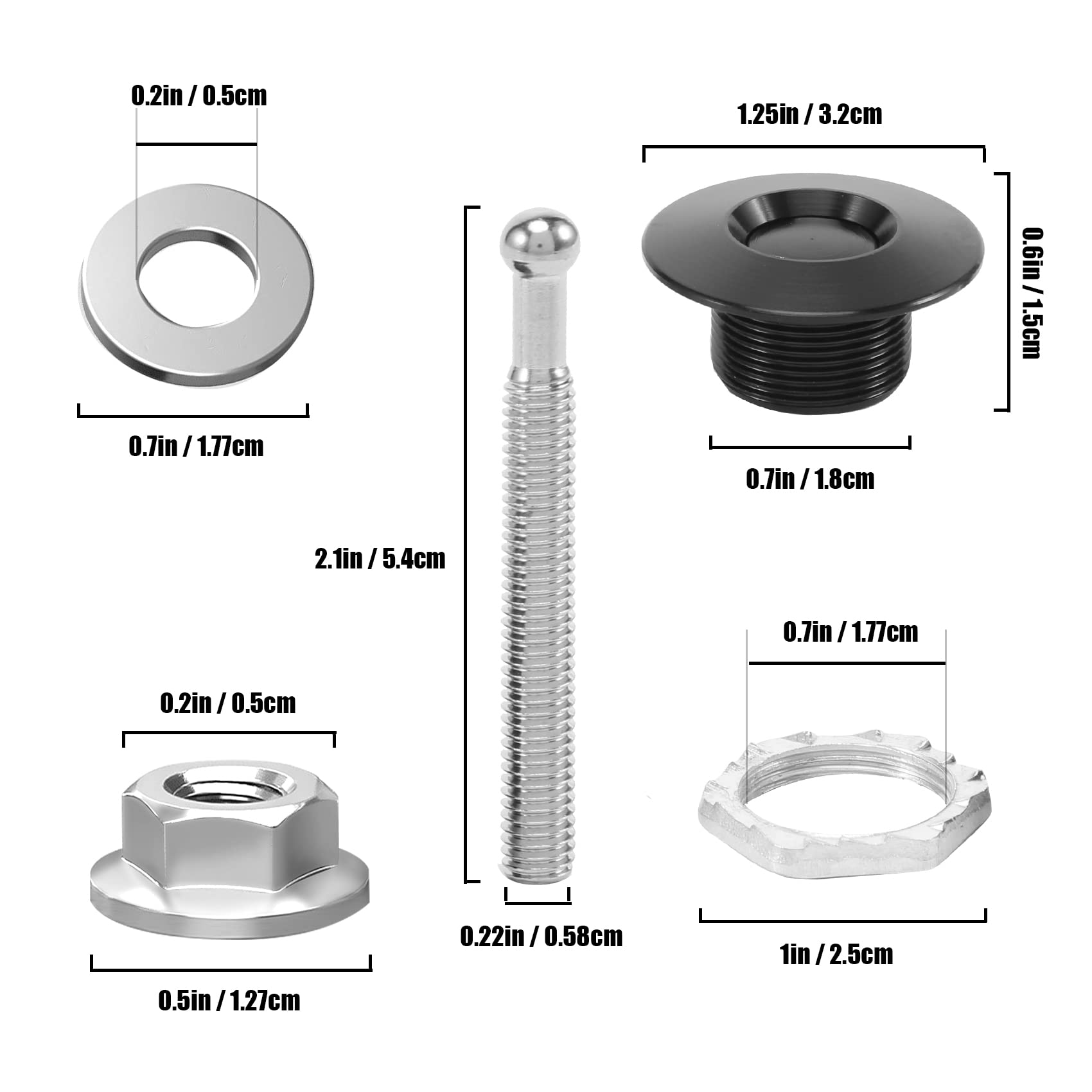 Bruafsir 4 Bottoni A Sgancio Rapido Per Cofano Auto, Colore: Nero - Foto 7