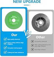 Flintronic Gyémánt Vágótárcsa Üveghez, 100mm Átmérő Kerámia Csempe Vágókorong, Üvegvágó Tárcsa Szett 5 Darabos 5