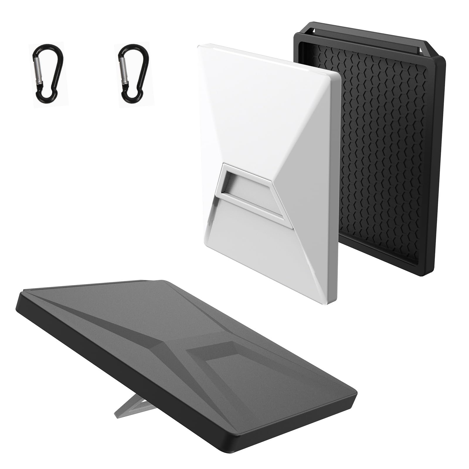 Silicone Protective Case for Starlink Mini, starlink Mini Accessories, Shockproof, Drop-Proof, Dustproof, Sun-Proof Starlink Mini Silicone Protection Cover with Carabiner (Black)