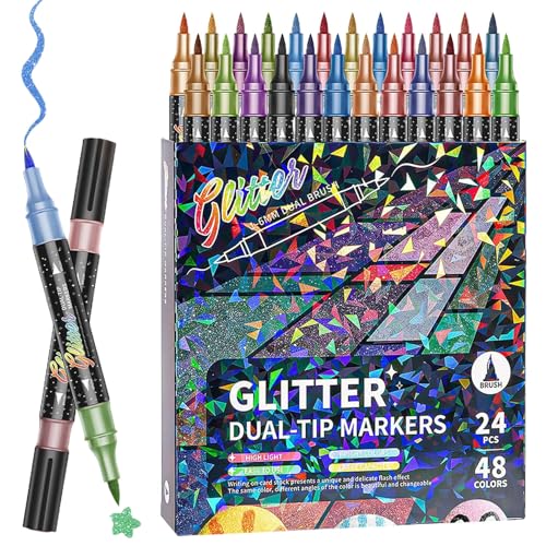 Marcadores de dibujo, cabezales de pincel de punta fina que no se decoloran, marcadores de dibujo de color para artistas, para escuela, aula, manualidades, bocetos, garabatos, diario, álbumes de