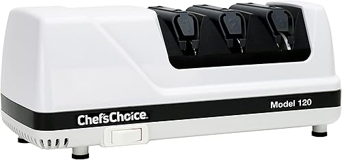 Chefs Choice afilador de cuchillos profesional de 3 capas afilador de 120 diamantes ninguno Blanco Chefs Choice afilador de cuchillos profesional de 3 capas afilador de 120 diamantes ninguno Blanco