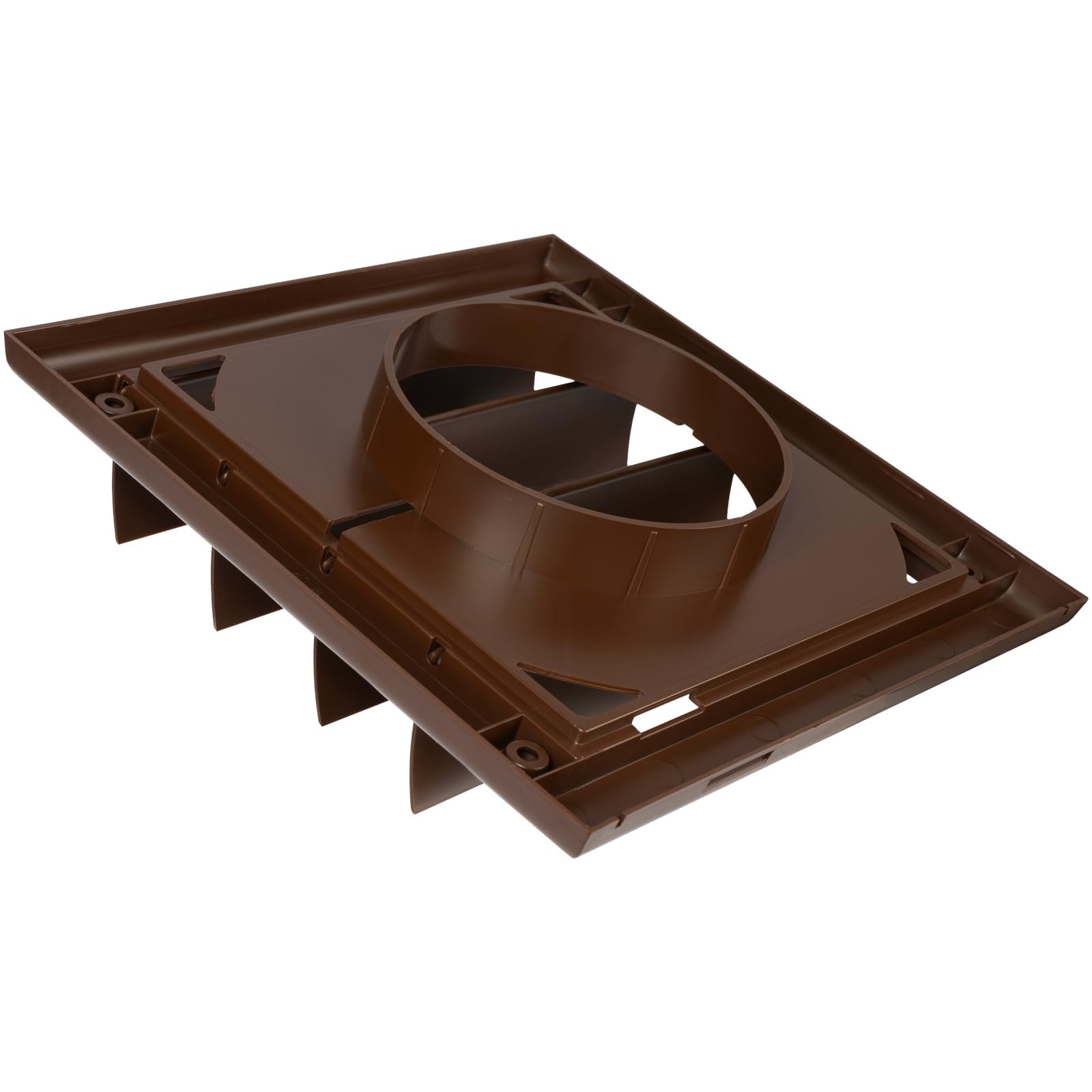 Vent Systems diameter 4" Inch, 7.5'' x 7.5" Inch Exhaust Vent Cover, Brown, Dryer Vent Hood, Louvered Dryer Duct Vent Cover - Image 4