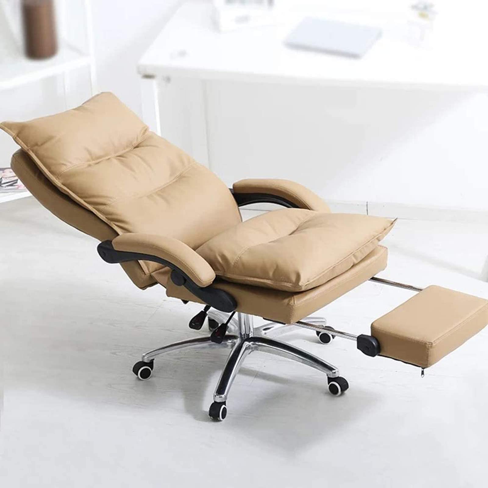 Krzesło biurowe do domowego biura, krzesło biurowe, krzesło biurowe, krzesło komputerowe, ergonomiczne krzesło biurowe, krzesło biurowe ze skóry PU, krzesło obrotowe z wysokim oparciem, wolne windy i