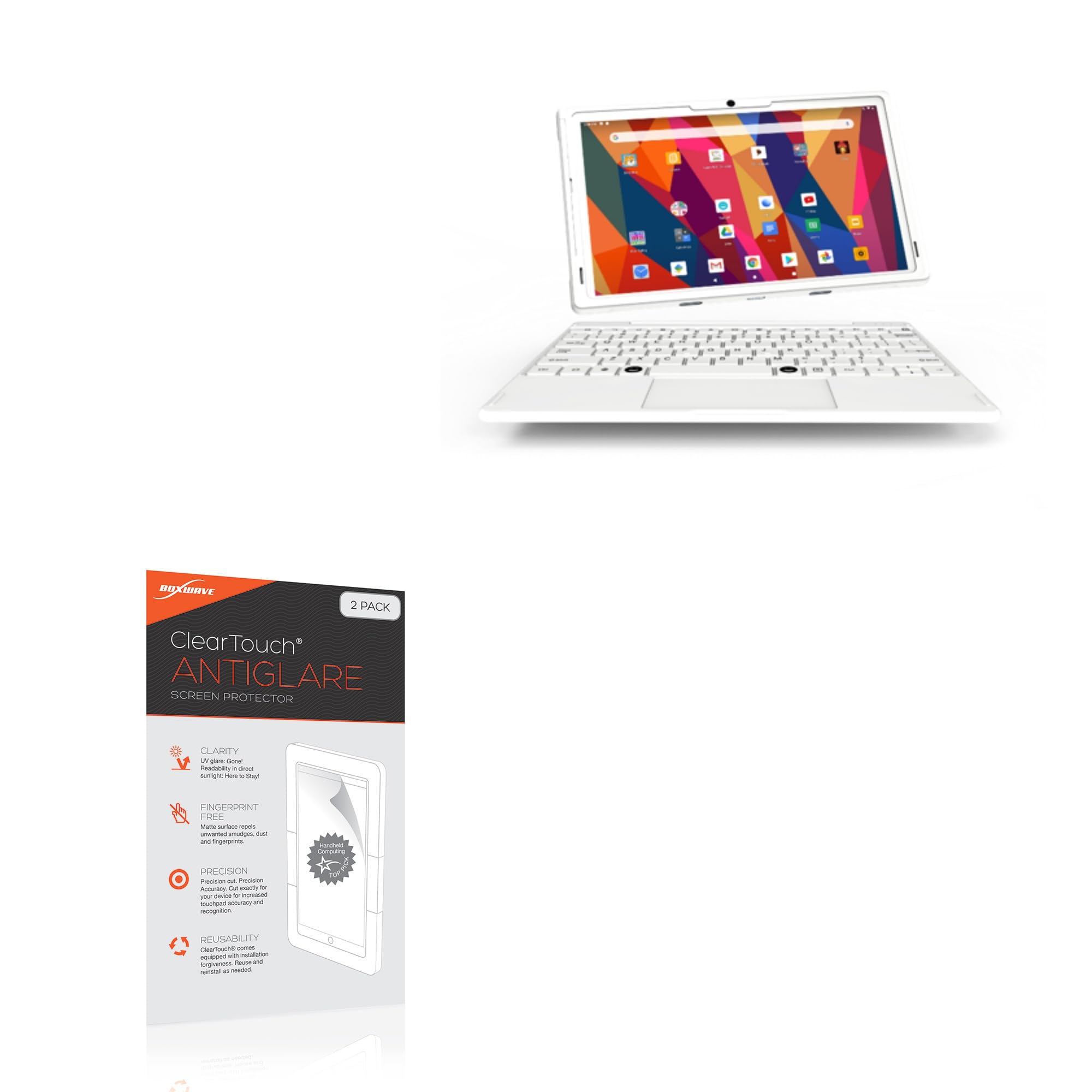 BoxWave Screen Protector Compatible with Tanoshi Scholar - ClearTouch Anti-Glare (2-Pack), Anti-Fingerprint Matte Film Skin