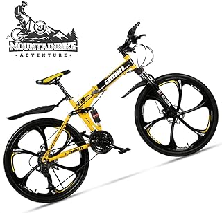 GSACLKES Bicicletas de Montaña, Bicicleta de Montaña de Doblepensión con Frenos de Disco Mecánicos, Bicicletas de Sendero de Montaña de Neumáticos Grasos para Adultos Hombres Mujeres, Bicicleta de Mon