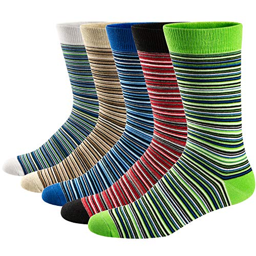 Ueither Chaussettes Fantaisie Homme Coton Peigné Confortable et Respirante Socks Socquettes,Multicolore 13,42-48