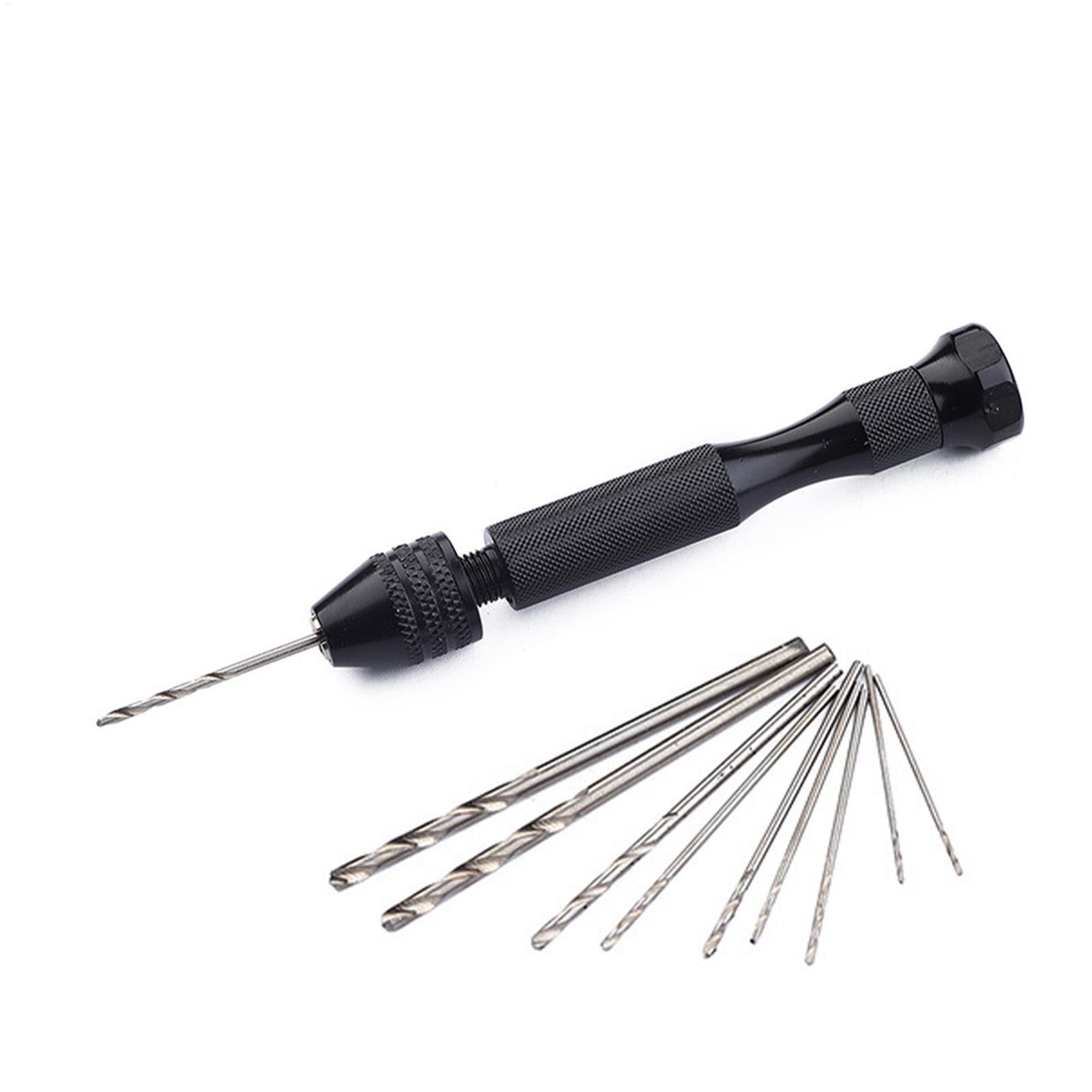 Taladro manual de joyería en miniatura – Taladro manual de mano para miniaturas | Brocas pequeñas para joyería | Taladro giratorio manual de diseño de precisión | Taladro manual para madera de metal,