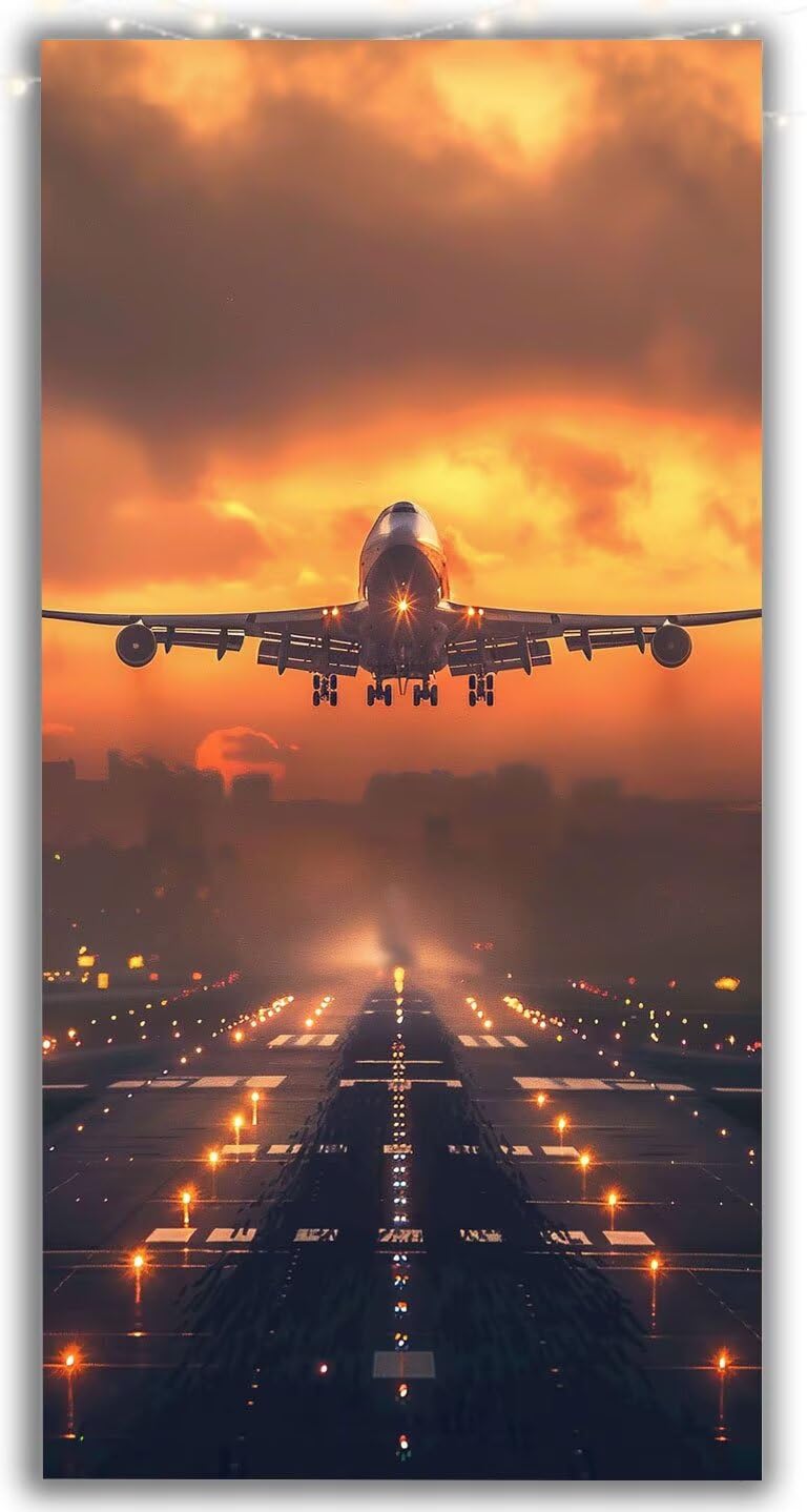 5D Diamond Painting Aereo Pittura Diamante Grandi Dimensioni Kit Completo Paesaggio 80x160cm, Diamond Art DIY Strass Rotondi, Decorazione Casa Parete, Idea Regalo Primavera, Hobby Creativi Y1-1129