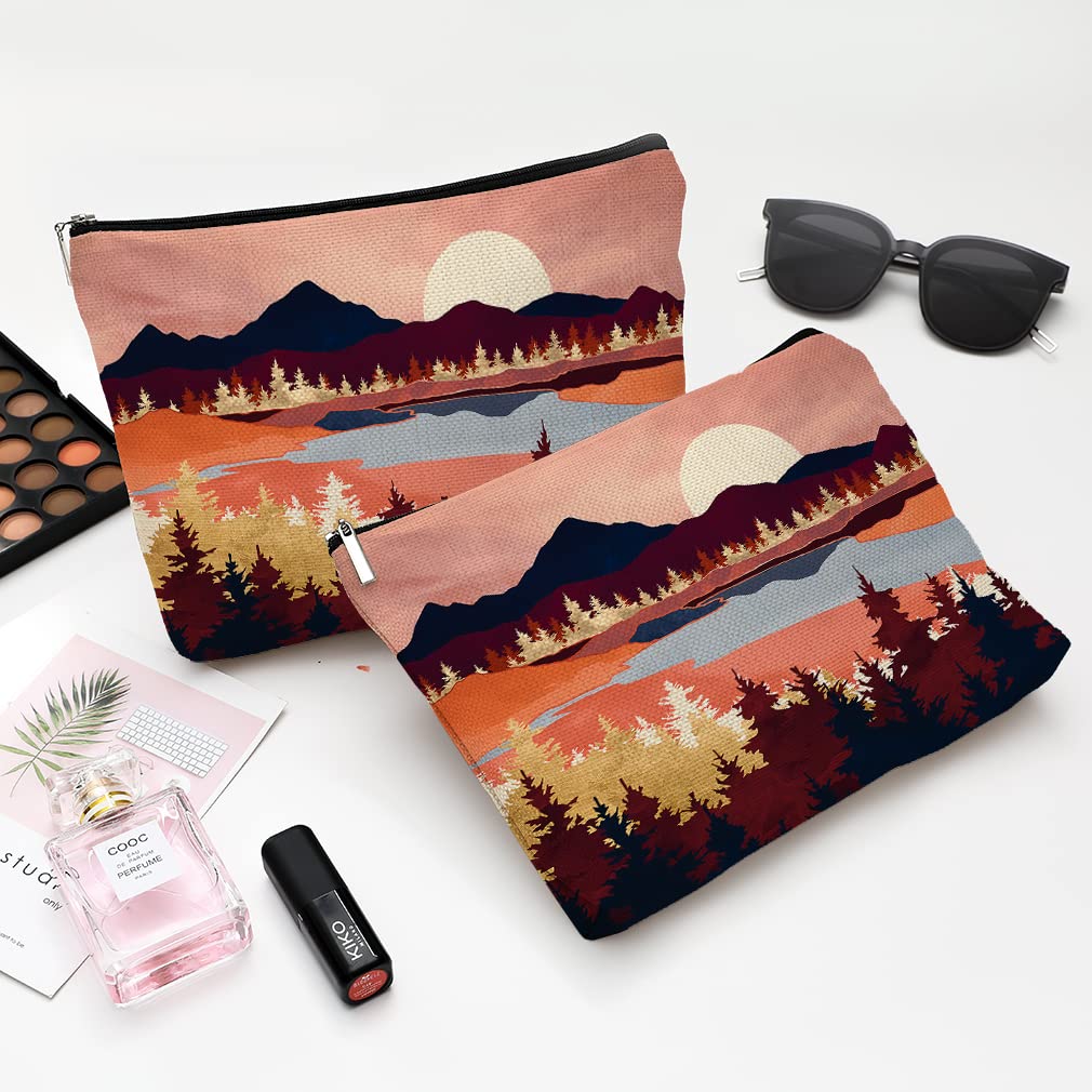 Kleine Make-up-Tasche für Geldbörse, niedliches Segeltuch, wasserdicht, Kosmetiktasche für Damen, mit Reißverschluss, Reise-Kulturbeutel