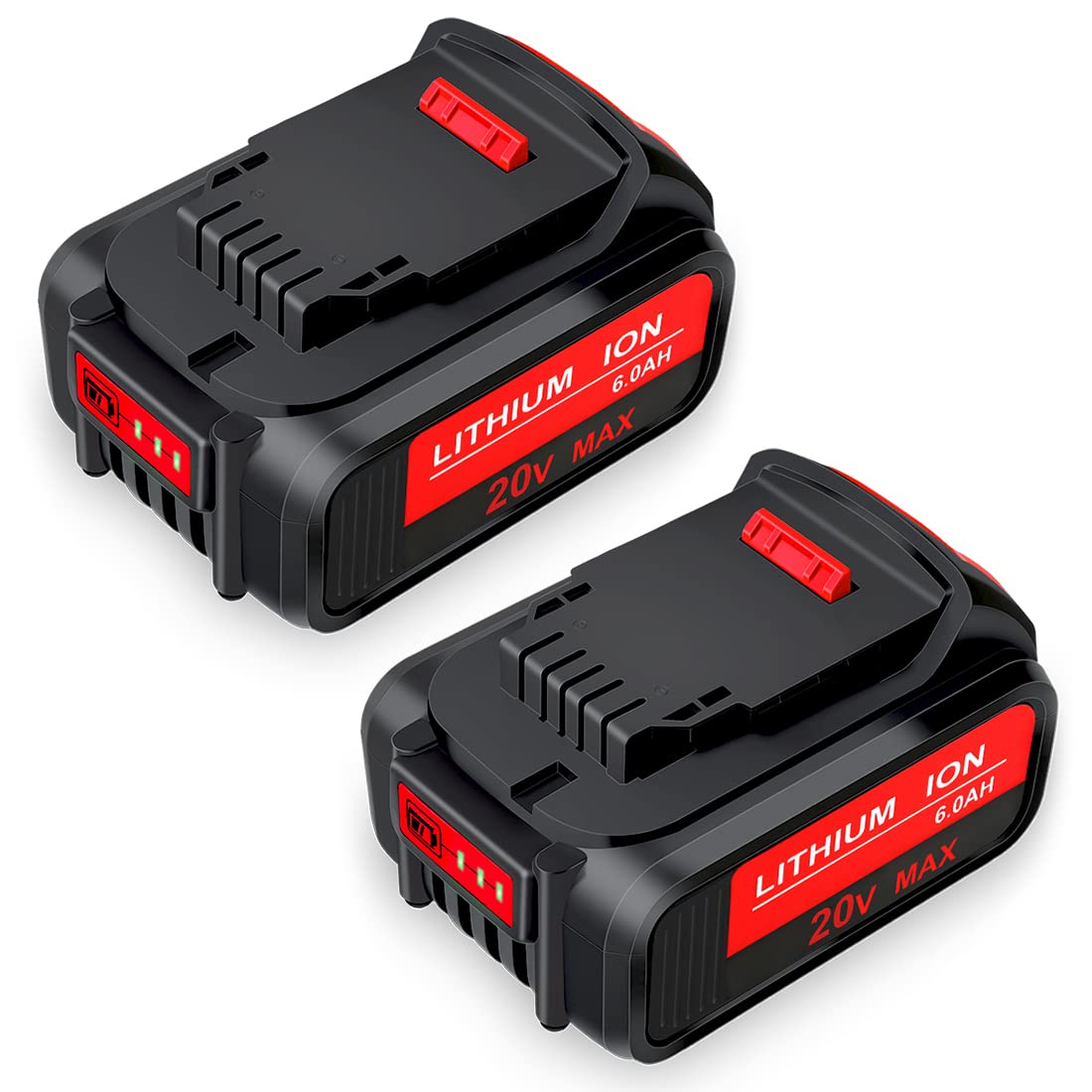 20V 6.0Ah Battery Replacement for Dewalt 20V Battery with Multiple Compatibility and Ultra-High Capa