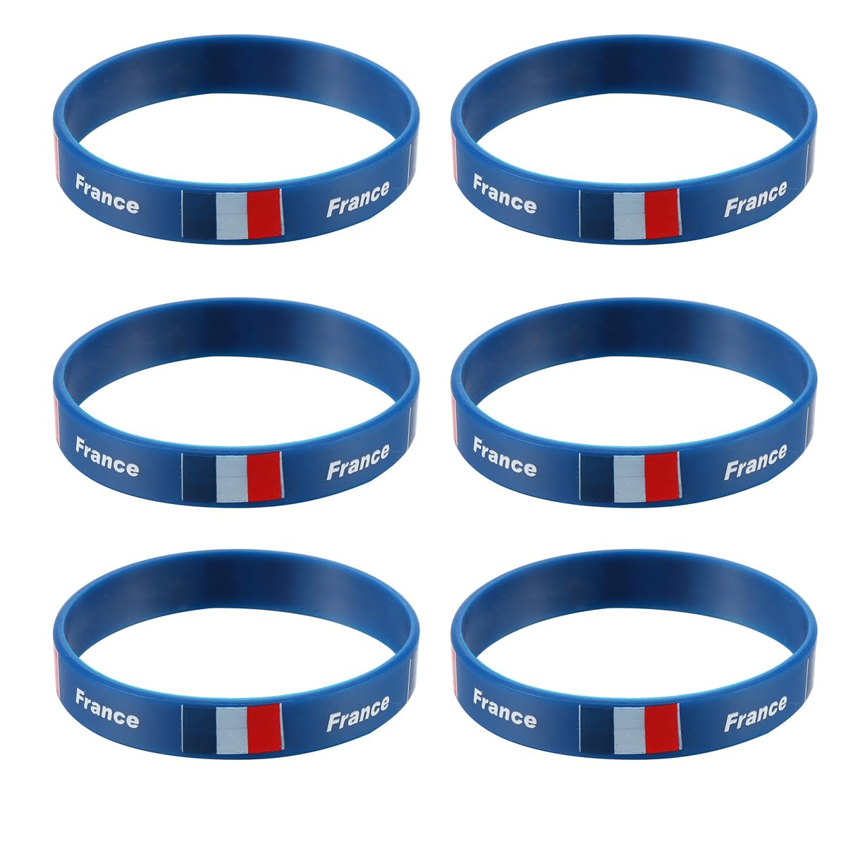 30 Bracelets Silicone Drapeau France - Patriotiques, Sport, événements, Support Supporter