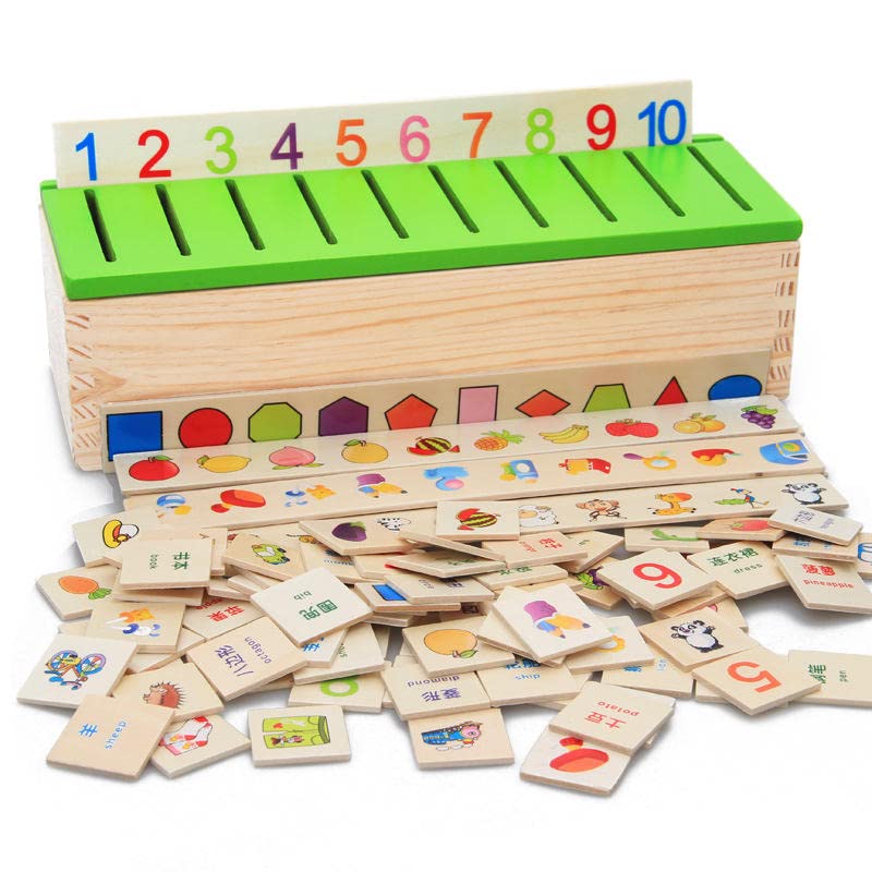 Folca Montessori Educational Wooden Game Recognition Toy Baby Kids Early Learning Toy (Knowledge Classification Box),for 24 Months and up (B097ZL37H8) Amazon Price History, Amazon Price Tracker