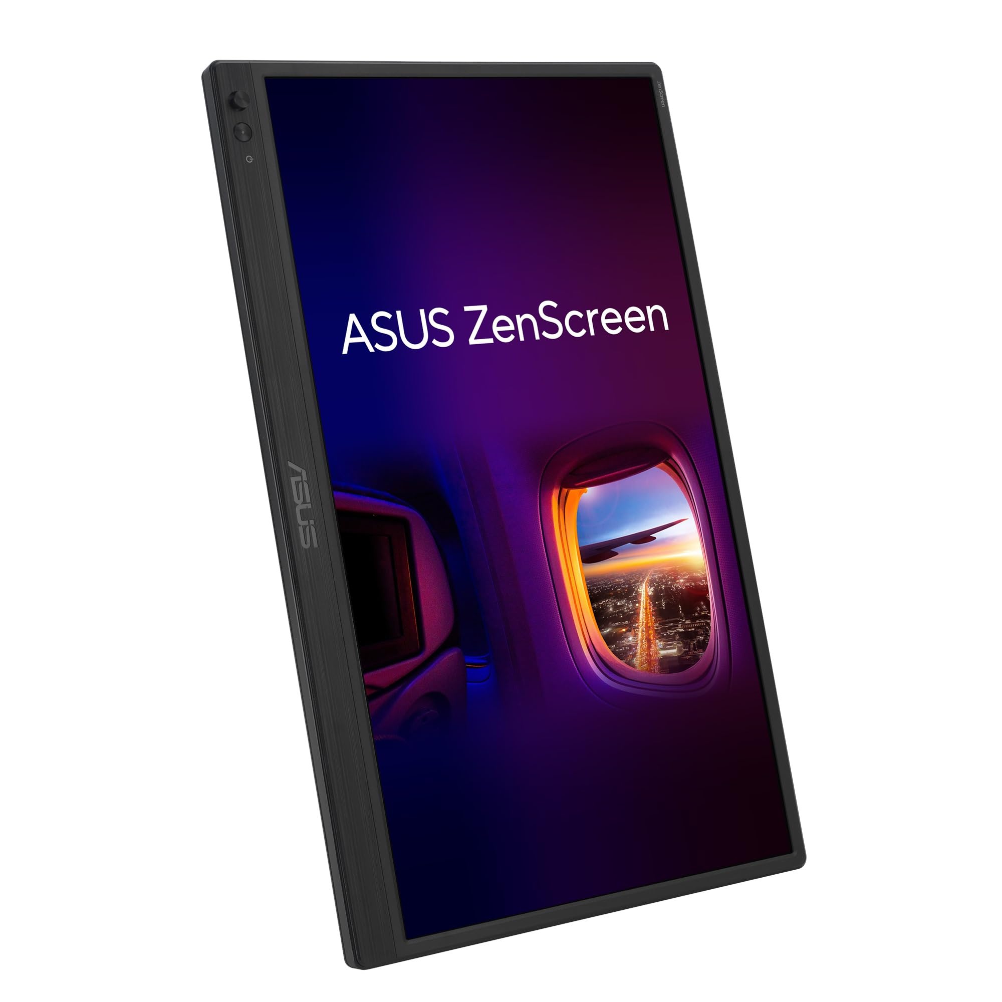 ASUS ZenScreen MB169CK, Monitor Portatile da 15,6", Full HD IPS (1920x1080), Doppia Porta USB-C, Mini-HDMI, Tecnologia Flicker Free e Filtro Luce Blu, Superficie Anti-riflesso, Nero