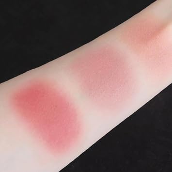Blushers for Cheeks Make Up, 3 Colors Pink Blusher Palette, Red Peach Powder Blush, Matte Natural Long Lasting Blendable Smooth Powder Blusher Face Makeup Gift for Women Girls