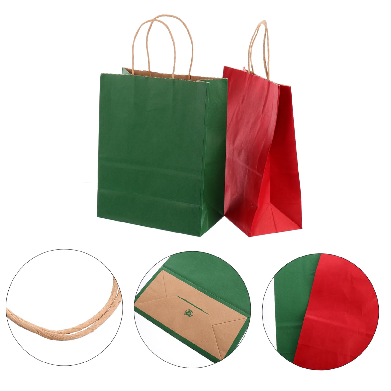 minkissy 24stücke Quadratische Papier-geschenktüten Weihnachtspapiertüten aus Kraftpapier als Süßigkeitentüte oder Partytüte
