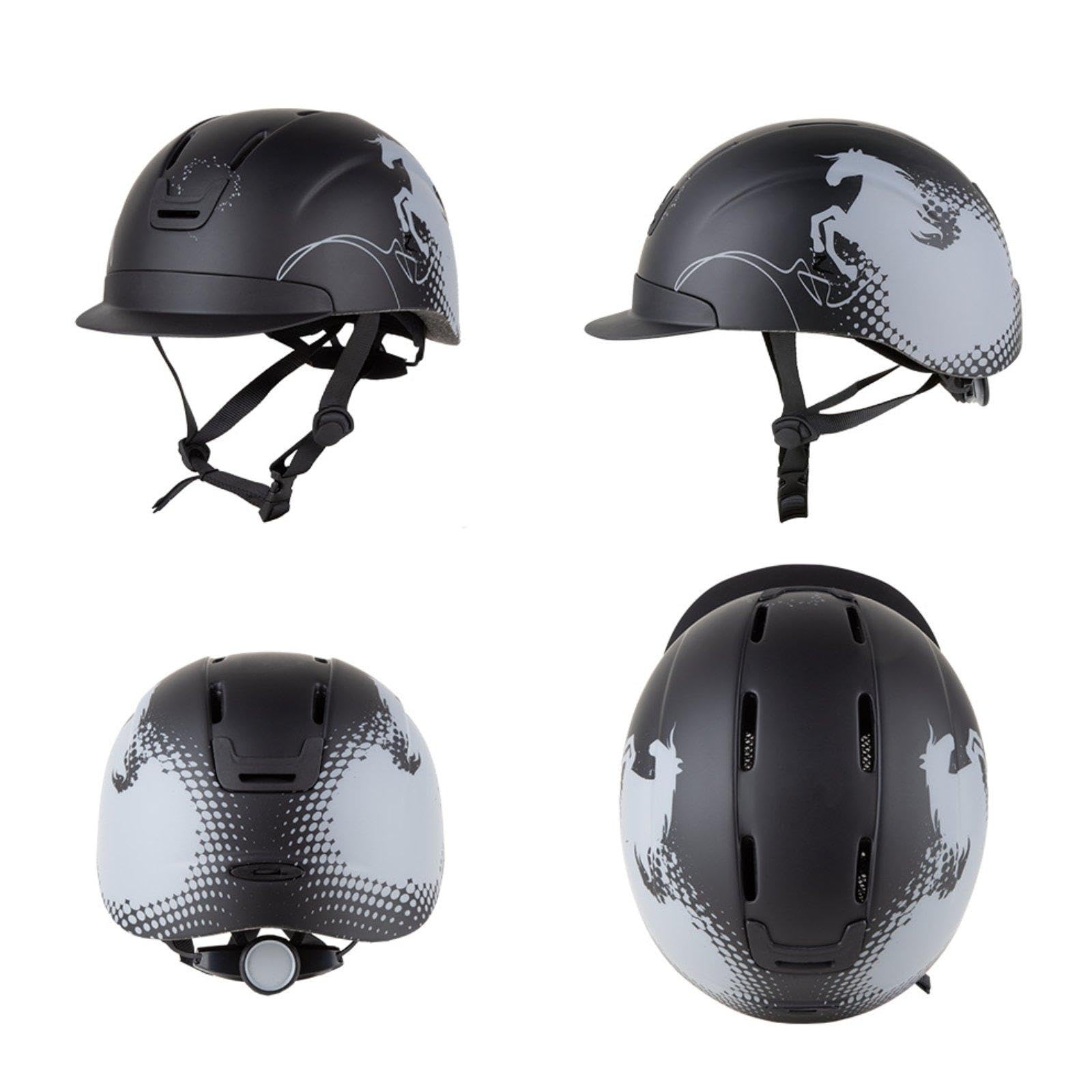 Casco de Equitación Ajustable Y Ligero con Revestimiento de PVC Y Absorción de Impactos para Entrenamientos Diarios, Clases Y Competiciones.