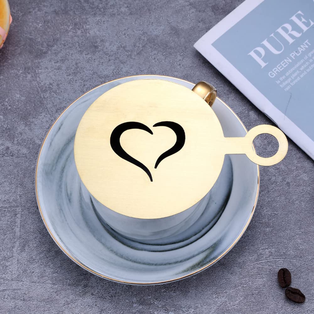 CKANDAY 40 pochoirs à café, 3 packs mousse Art Latte Barista pour décorer le gâteau aux flocons d'avoine et au cappuccino au chocolat chaud pour les enfants adultes enfants Noël Jour de