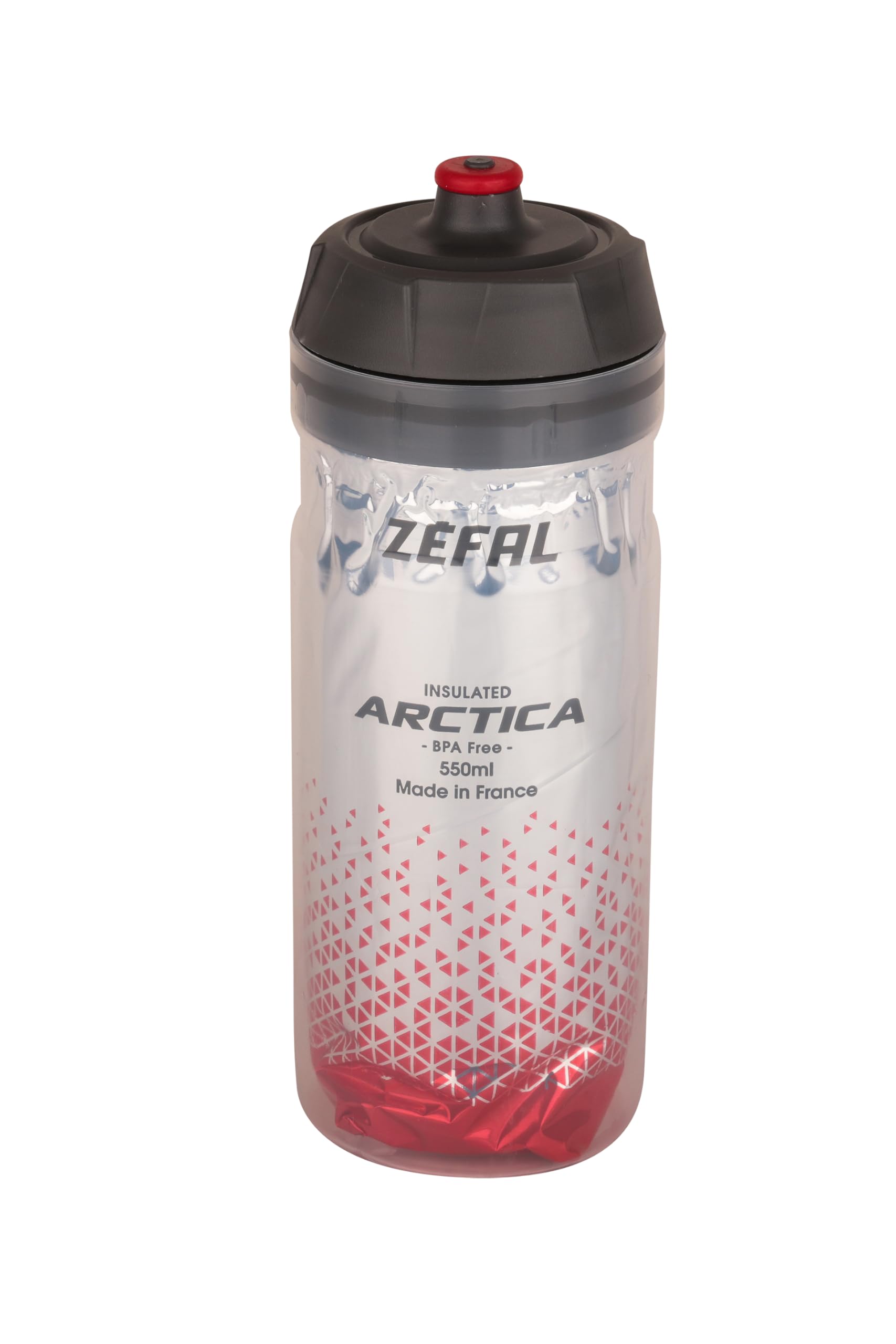 Zefal Red Arctica 55 Water Bottle - 550Ml, Bicycle Drinking Bottles - Insulated Bottle - Odourless And Waterproof - Bpa-Free Sports Bottle,