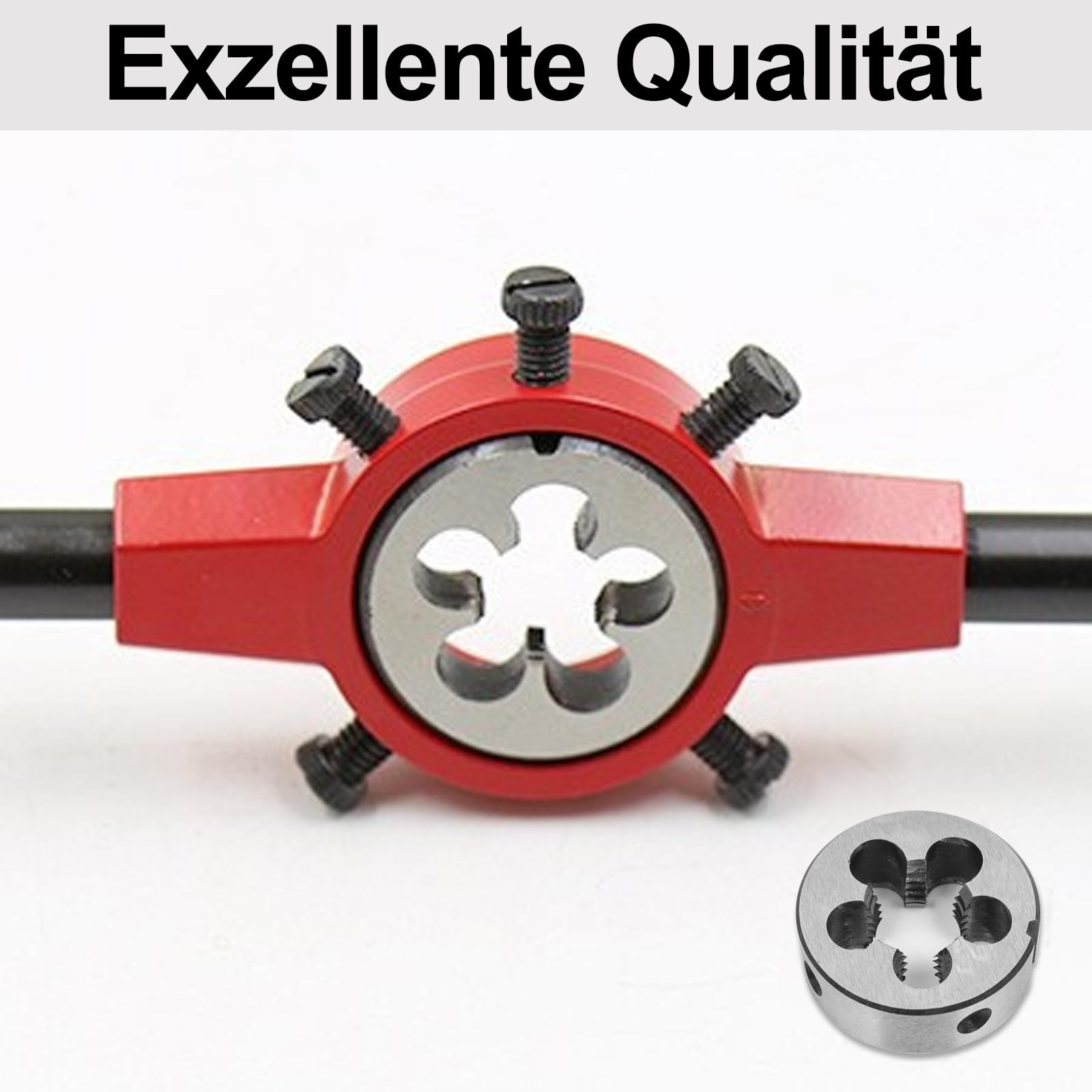 1 Stück Rechtsgewinde Gewindeschneideisen, M14 x 1.5 mm Metrisch Gewindeschneideisen, Legierter Werkzeugstahl Feingewinde Schneider, Präzisions Beidseitigem Schälanschnitt Rundes Maschinen