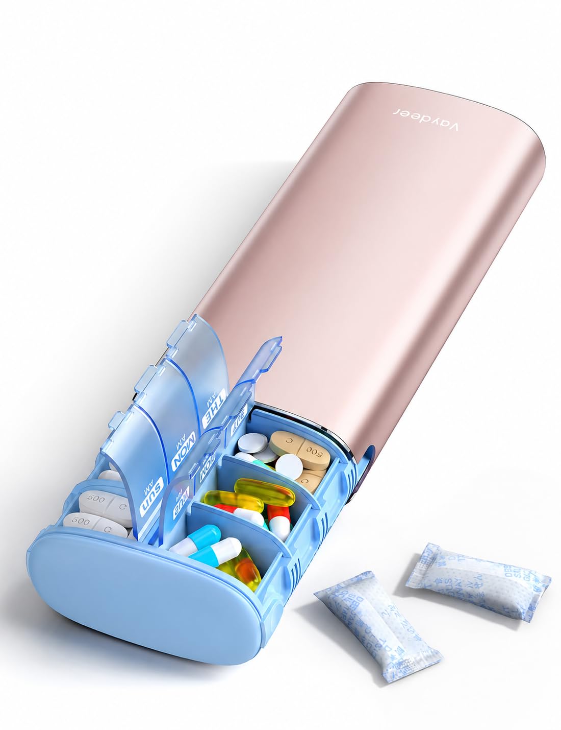 DoseNest metal 7-day AM/PM pill organizer