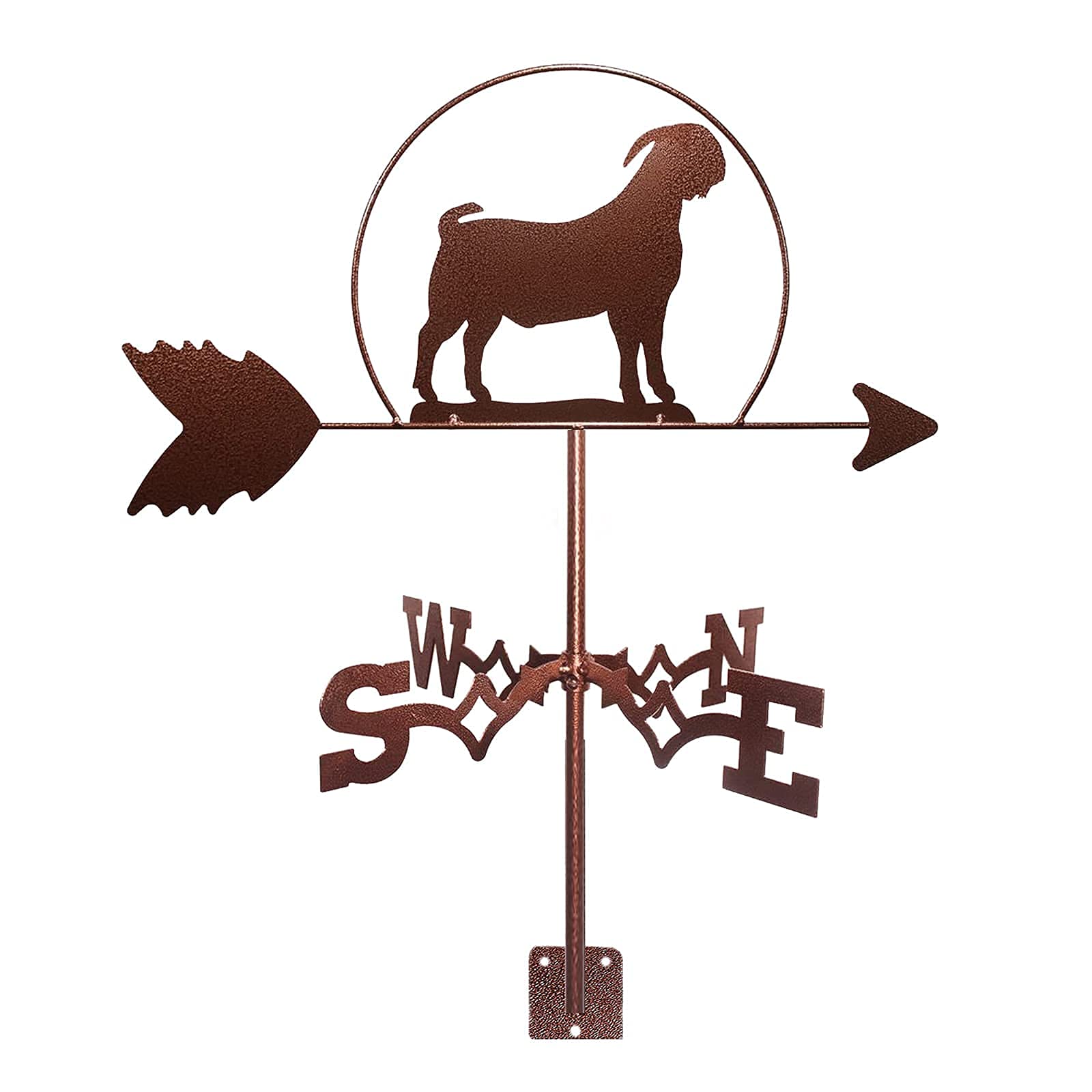 TAXXII Decorative Weathervane Garden Iron weathervane European Goat Weather Vane Stainless Steel Wind Direction Indicator for Farm Scene Pat