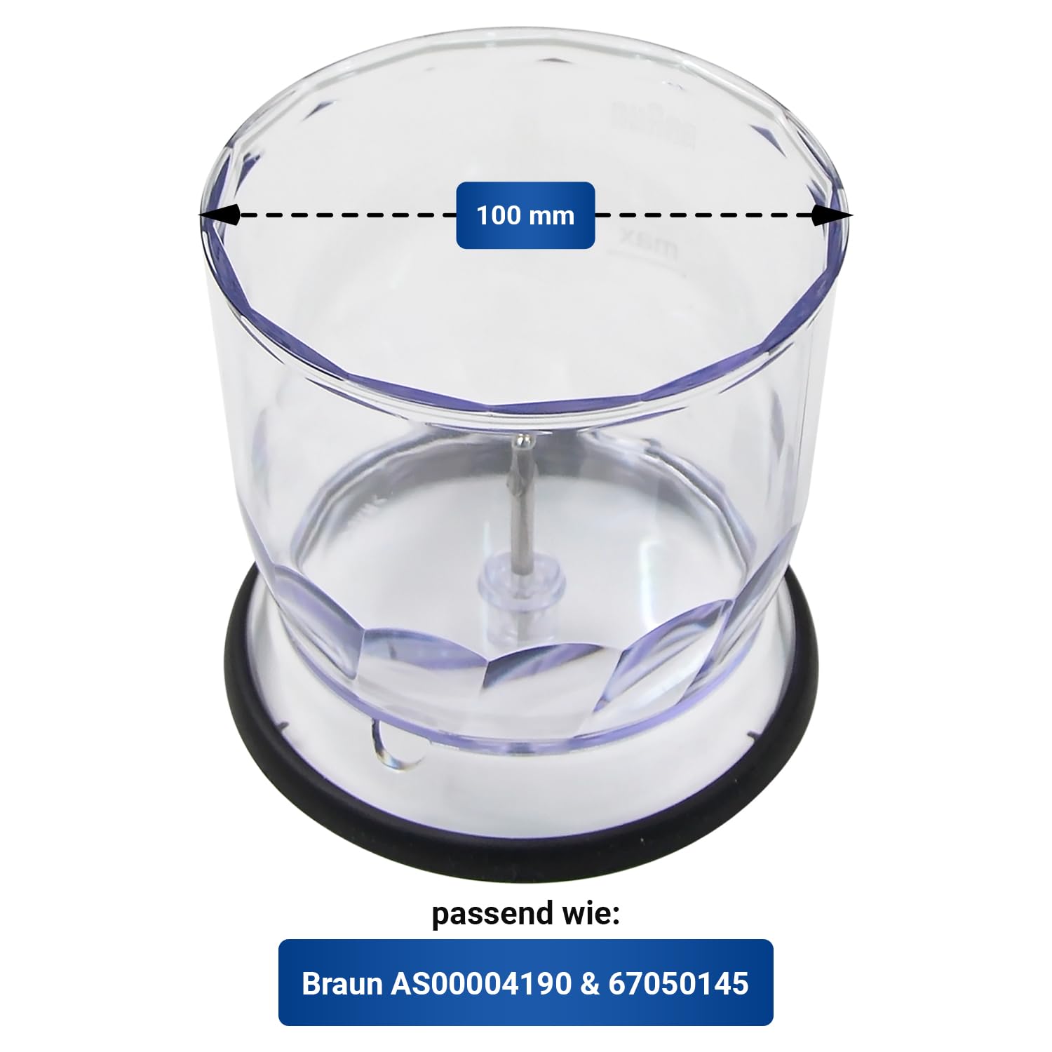 VIOKS, Recipiente de repuesto para picadora Braun 67050145, accesorio para batidora de mano, 350 ml, multipicadora eléctrica, accesorio de picadora