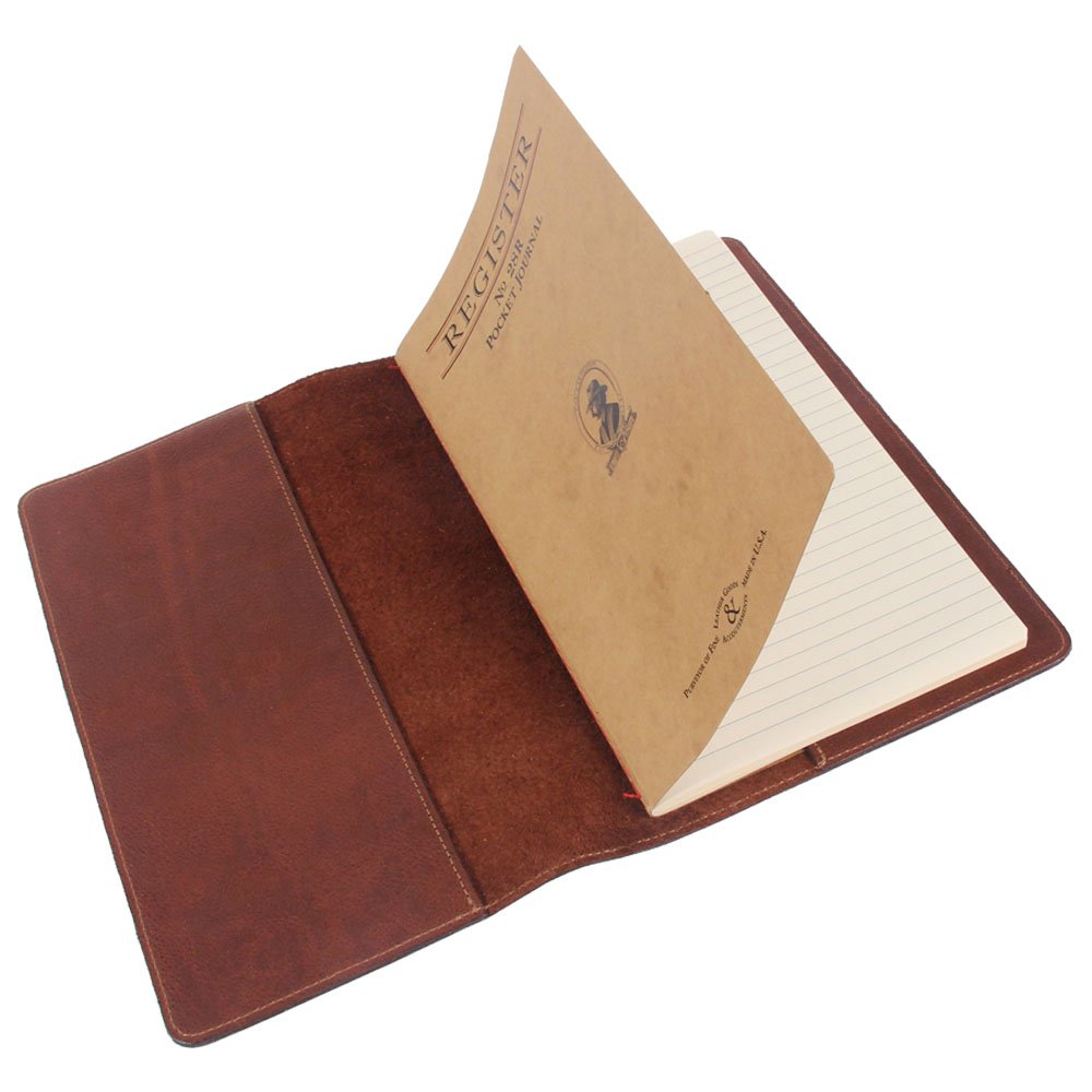 Col. Littleton Mens | Womens | Leather | Journal | Refillable | Ruled | Composition | Notebook | Handcrafted in Lynnville, TN USA with imported hardware | Brown | Gift Idea      Office Product – Day to Day Calendar