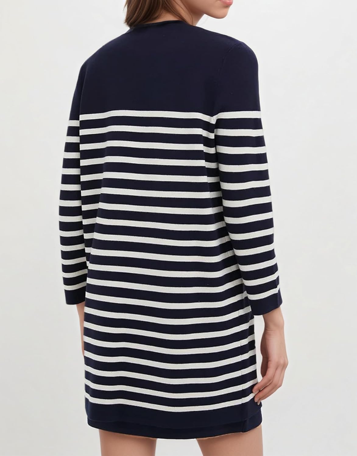 Kedera Women's Open Front Cardigan Sweaters Fashion Button Down 3/4 Sleeve Plaid Sweaters Lightweight Outwear Coats - Image 2