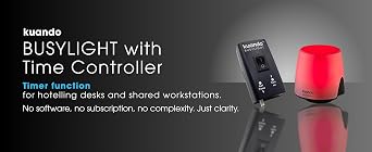 Kuando(R Busylight with Time Controller - Timer Function for hoteling desks and Shared Work Spaces