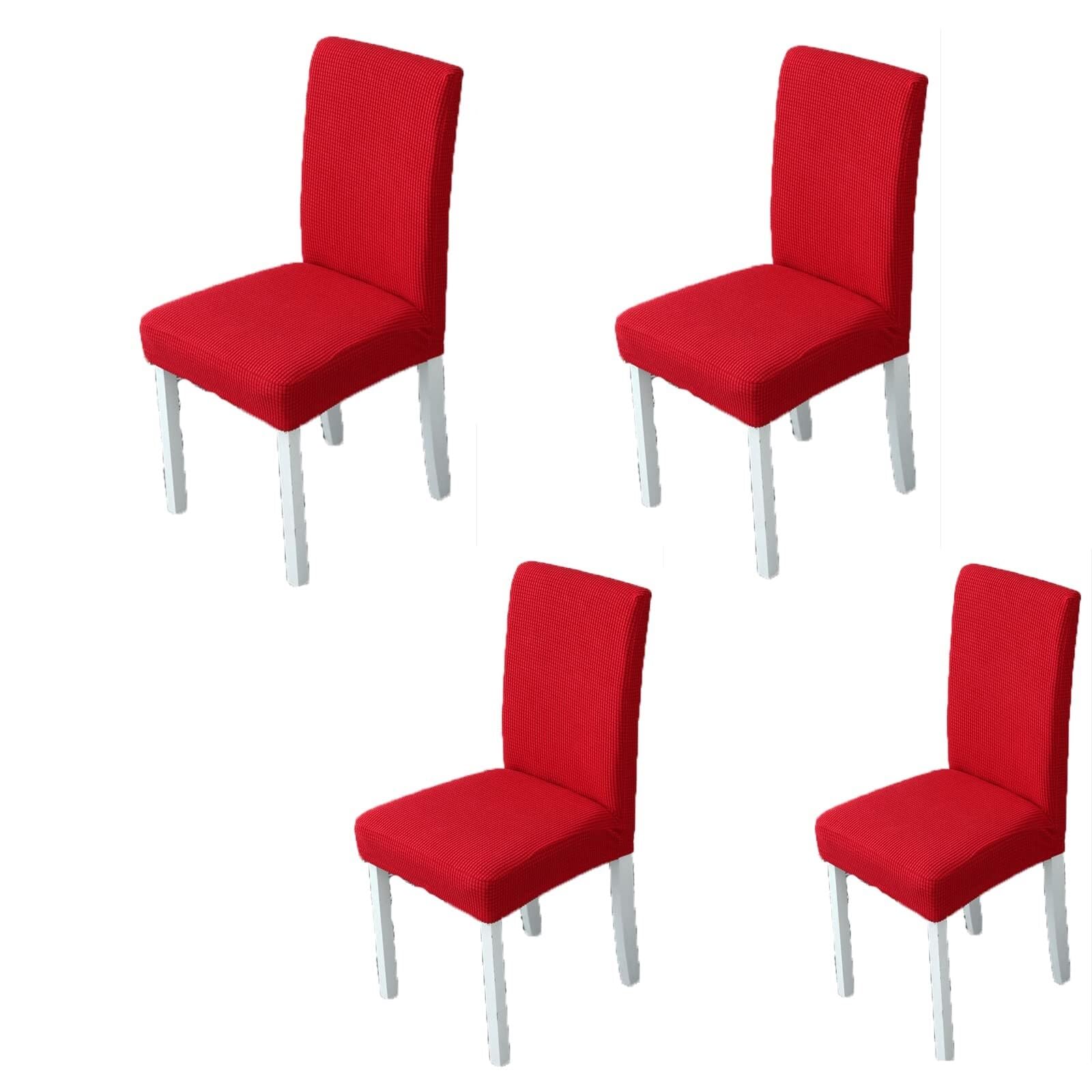 NMVAWIPT Stretch Dining Chair Slipcovers Covers Removable Kitchen Protector For Room Hotel Wedding Banquet Corn(13#,4pcs)
