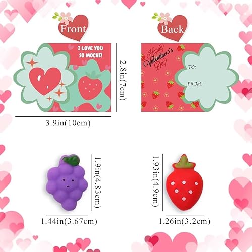Miniatura 3 de UPINLOOK 28 tarjetas del día de San Valentín, regalos para niños con juguetes para aliviar el estrés, premios escolares del día de San Valentín,