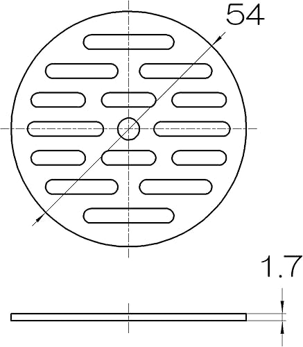 Miniatura 2 de SANEI H40F-54 Drain Plate, Diameter 2.1 inches (54 mm)
