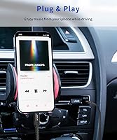 Vista 5 de Cable de audio Lightning a 0.138 pulgadas (3.5mm) de 6 pies, JSAUX [certificado Apple MFi] auriculares para iPhone, cable auxiliar Lightning Negro