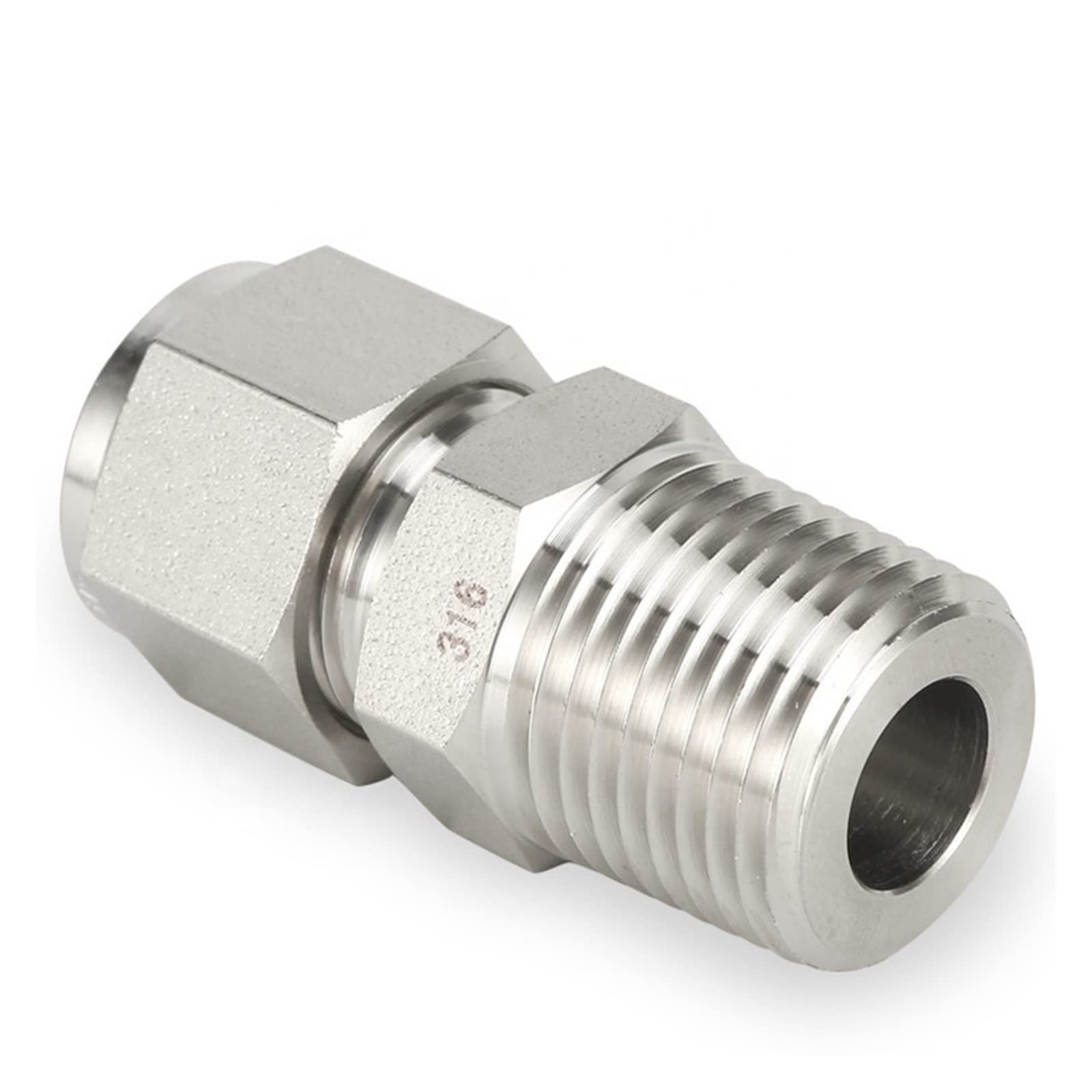 3000 Psig adapter wymienny ze stali nierdzewnej 1/8 1/4 1/2 3/4 cala 316L złącze męskie NPT łącznik rurowy 1 szt., MNPT X Look (0,5 cala x 6 mm)