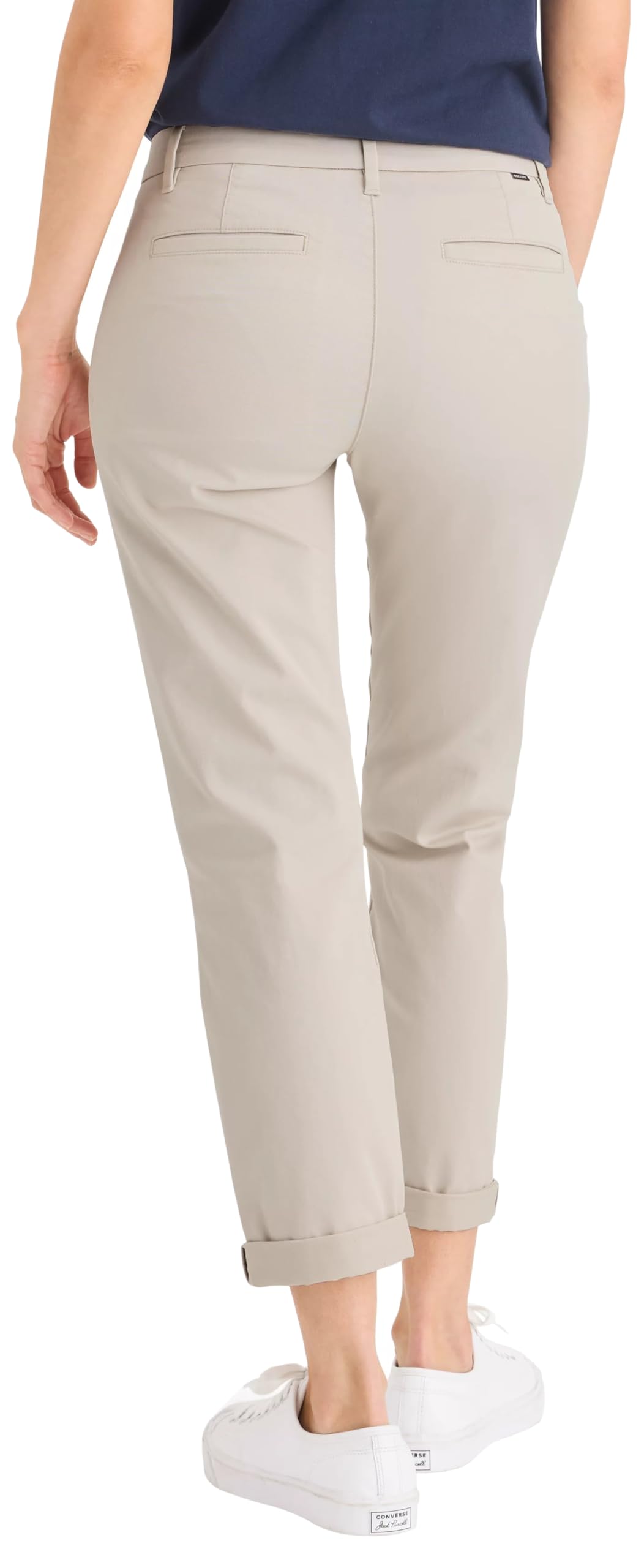 Dockers Women's Weekend Chino Slim Ankle Pants, Sahara Khaki, 30W